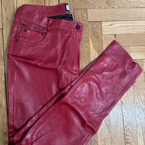 Red Leather Trousers